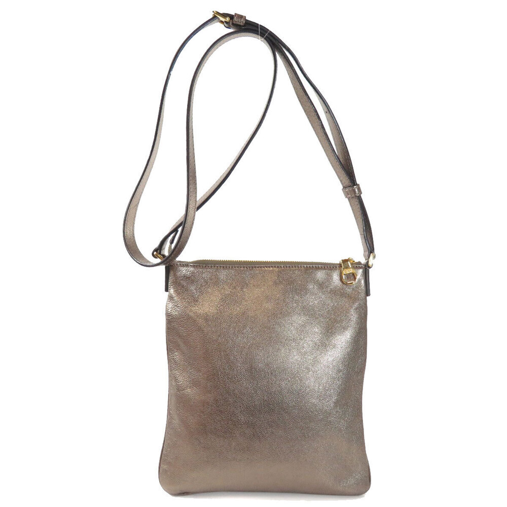 Loewe shoulder leather embossed bag Black